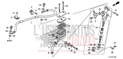 MAÎTRE-CYLINDRE DE FREIN ARRIÈRE CBR125RTF de 2015